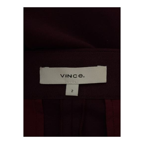 Vince Pants Mid-Rise Pintuck Crop Flare purple size 2 - Picture 4 of 7